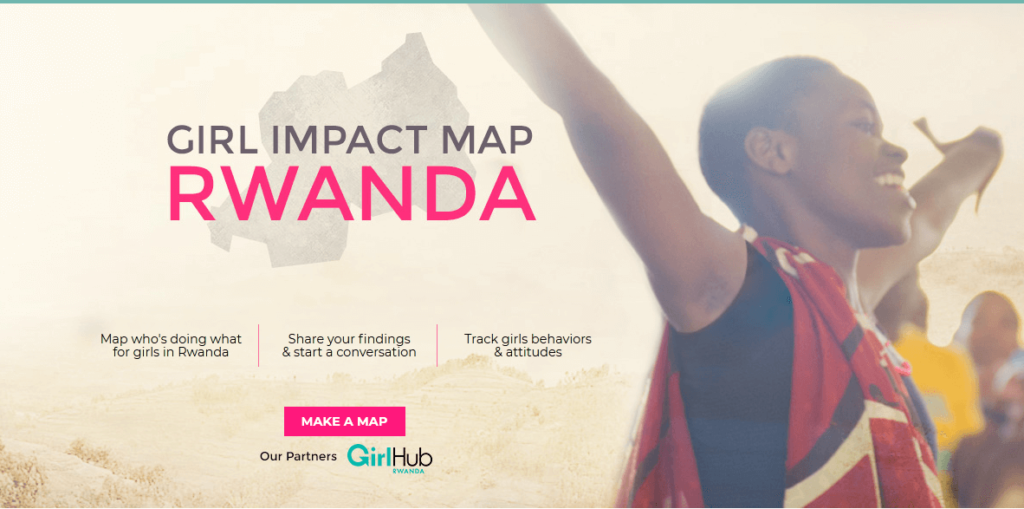 Cover page of NIKE Foundation's Girl Impact Map app (Credit: NIKE Foundation / GirlHub Rwanda)