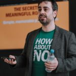 Jock Busuttil giving talk “The Secrets of Meaningful Roadmaps” at Landing Festival 2019 – recap