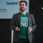 Jock Busuttil giving talk “The Secrets of Meaningful Roadmaps” at Landing Festival 2019 – thanks