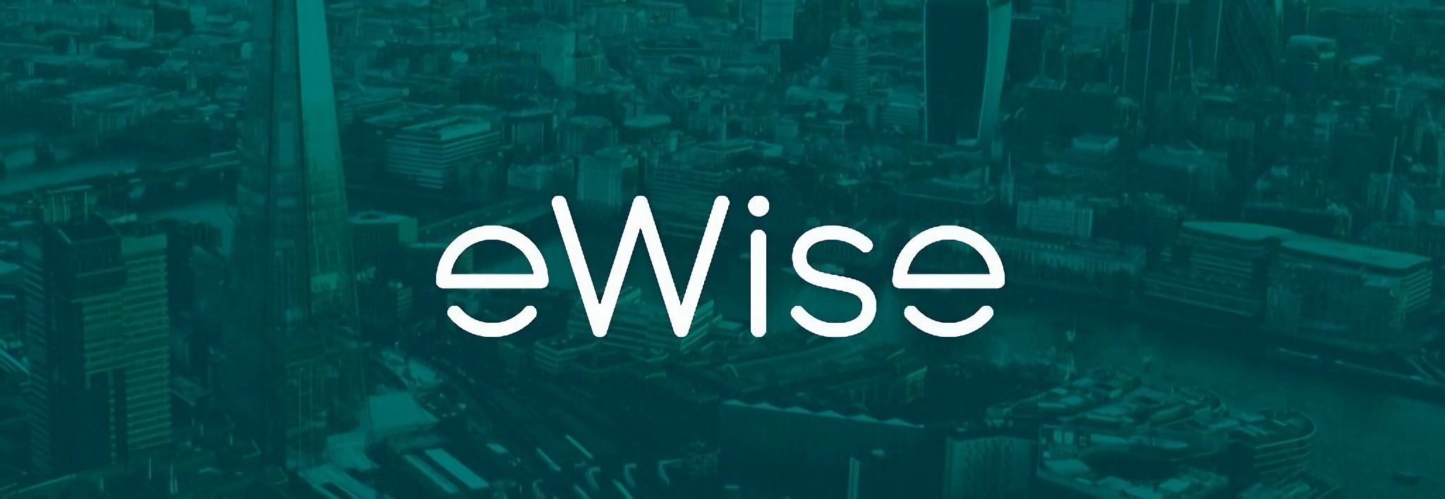 eWise logo with London in background